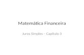 Matemática Financeira Juros Simples – Capítulo 3.