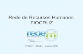 Rede de Recursos Humanos FIOCRUZ VPDIGT – DIREH - Março 2008.