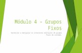Módulo 4 – Grupos Fixos Gerenciar e manipular os interesses múltiplos de grupos fixos do sistema.