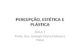 PERCEPÇÃO, ESTÉTICA E PLÁSTICA AULA 1 Profa. Dra. Geórgia Maria Feitosa e Paiva.
