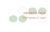 HEMATOLOGIA Profª Caroline G. Giglio. HEMATOLOGIA RAMO DA BIOLOGIA QUE ESTUDA O SANGUEBIOLOGIASANGUE Haima (de haimatos) = "sangue" Lógos, Logia = "estudo,