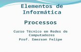 Elementos de Informática Processos Curso Técnico em Redes de Computadores Prof. Emerson Felipe.