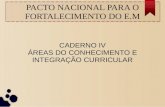 PACTO NACIONAL PARA O FORTALECIMENTO DO E.M CADERNO IV ÁREAS DO CONHECIMENTO E INTEGRAÇÃO CURRICULAR.