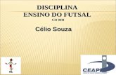 DISCIPLINA ENSINO DO FUTSAL CH 80H Célio Souza. APRESETAÇÃO O ensino de esportes vem sendo reformulado mundialmente, a ênfase nos movimentos tecnificados.