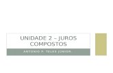 ANTONIO P. TELES JÚNIOR. UNIDADE 2 – JUROS COMPOSTOS.