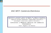 EGC 5017- Comércio Eletrônico Identificar conceitos chaves de modelos de comércio eletrônico. Descrever principais modelos de negócio. Reconhecer modelos.