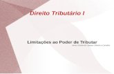 Direito Tributário I Limitações ao Poder de Tributar Ianny Cristina de Campos Oliveira e Carvalho.
