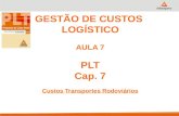 GESTÃO DE CUSTOS LOGÍSTICO AULA 7 PLT Cap. 7 Custos Transportes Rodoviários.