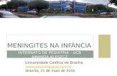 INTERNATO DE PEDIATRIA - UCB AMANDA KLESZCZ MENINGITES NA INFÂNCIA Universidade Católica de Brasília  Brasília, 21 de maio de 2015.