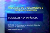 PROCESSO DE CRESCIMENTO E DESENVOLVIMENTO TODDLER / 1ª INFÂNCIA ENF 160 – Enfermagem na Atenção à Saúde da Criança e do Adolescente Profa. Andréa Broch.