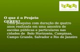 Uma pesquisa com duração de quatro anos realizada em uma amostra de escolas públicas e particulares nas cidades de Belo Horizonte, Campinas, Campo Grande,