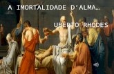 A IMORTALIDADE D’ALMA… UBERTO RHODES CONHECE-TE A TI PRÓPRIO E SERÁS IMORTAL... “Alguns séculos antes de Cristo, vivia em Atenas, o grande filósofo Sócrates.
