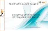 SISTEMAS OPERACIONAIS, SOFTWARE E HARDWARE. Prof. André Aparecido da Silva Disponível em:  TECNOLOGIA DA INFORMAÇÃO.
