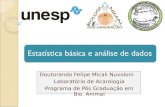 Estatística básica e análise de dados Doutorando Felipe Micali Nuvoloni Laboratório de Acarologia Programa de Pós Graduação em Bio. Animal.