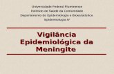 Vigilância Epidemiológica da Meningite Universidade Federal Fluminense Instituto de Saúde da Comunidade Departamento deEpidemiologia e Bioestatística Departamento.