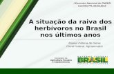 A situação da raiva dos herbívoros no Brasil nos últimos anos Elaine Fátima de Sena Fiscal Federal Agropecuário I Encontro Nacional do PNEEB Curitiba-PR,
