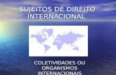 SUJEITOS DE DIREITO INTERNACIONAL COLETIVIDADES OU ORGANISMOS INTERNACIONAIS.