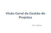 Visão Geral da Gestão de Projetos Prof. Oliveira.