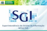 Superintendência de Gestão da Informação SEFAZ/MS.