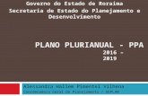 PLANO PLURIANUAL - PPA Alessandra Hallem Pimentel Vilhena Coordenadora Geral de Planejamento / SEPLAN 2016 – 2019 Governo do Estado de Roraima Secretaria.