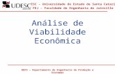 UDESC – Universidade do Estado de Santa Catarina FEJ – Faculdade de Engenharia de Joinville DEPS – Departamento de Engenharia de Produção e Sistemas Análise.
