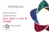 #RedeSiconv Democratizar o Conhecimento para mudar a vida do cidadão Leonardo Vieira Nunes Julho/2015.