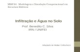Infiltração e Água no Solo Prof. Benedito C. Silva IRN / UNIFEI Adaptado de Walter Collischonn Hidrologia MMC44 - Modelagem e Simulação Computacional em.