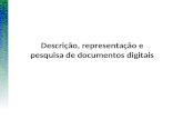Descrição, representação e pesquisa de documentos digitais.