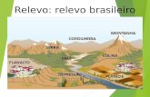Relevo: relevo brasileiro. Relevo  Trata-se do conjunto das formas da crosta terrestre, manifestando-se desde o fundo dos oceanos até as terras emersas.