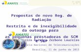 Conselheiro Rodrigo Zerbone Loureiro Agência Nacional de Telecomunicações Brasília, 11 de junho de 2015 Propostas de novo Reg. de Radiação Restrita e de.