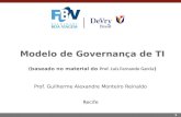 1 Modelo de Governança de TI (baseado no material do Prof. Luís Fernando Garcia ) Prof. Guilherme Alexandre Monteiro Reinaldo Recife.