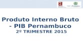 Produto Interno Bruto Produto Interno Bruto - PIB Pernambuco 2º TRIMESTRE 2015.