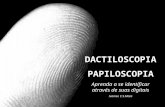 DACTILOSCOPI A PAPILOSCOPIA Aprenda a se identificar através de suas digitais Ivanise C.S.Mota.