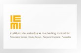 Pesquisas de Mercado - Estudos Setoriais - Assessoria Empresarial - Publicações instituto de estudos e marketing industrial.