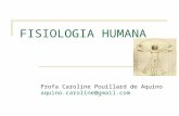 FISIOLOGIA HUMANA Profa Caroline Pouillard de Aquino aquino.caroline@gmail.com.