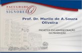 Prof. Dr. Murilo de A.Souza Oliveira PROJETOS EM ADMINISTRAÇÃO DA PRODUÇÃO.