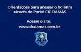 Orientações para acessar o boletim através do Portal CIC DAMAS Acesse o site: .