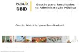 Material do Instituto Publix protegido por direitos autorais Gestão Matricial para Resultados® Gestão para Resultados na Administração Pública.
