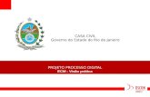 PROJETO PROCESSO DIGITAL ECM - Visão prática PROJETO PROCESSO DIGITAL ECM - Visão prática CASA CIVIL Governo do Estado do Rio de Janeiro.