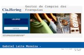 Setembro de 15Ver. 1.1.1107 Gabriel Leite Moreira - gmoreira@hering.com.br Gestor de Compras das Franquias.