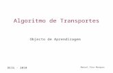 Algoritmo de Transportes Objecto de Aprendizagem Manuel Pina MarquesDEIG - 2010.