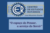 O Papel do Rotary nos Serviços à Comunidade Eduardo Vasco Vice-presidente 2011-2012 Instrutor do Clube 2011-2012 RCRJ Maracanã.