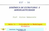 Instituto Tecnológico da Aeronáutica 1 DINÂMICA DE ESTRUTURAS E AEROELASTICIDADE Prof. Airton Nabarrete Aula 1: Introdução e Modelagem Dinâmica EST - 56.
