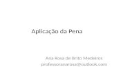 Aplicação da Pena Ana Rosa de Brito Medeiros professoranarosa@outlook.com.