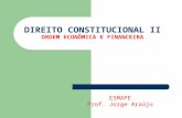 DIREITO CONSTITUCIONAL II ORDEM ECONÔMICA E FINANCEIRA ESMAPE Prof. Jorge Araújo.