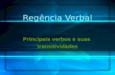 Regência Verbal Principais verbos e suas transitividades.
