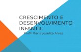 CRESCIMENTO E DESENVOLVIMENTO INFANTIL Profª Maria Joselita Alves.