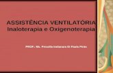 ASSISTÊNCIA VENTILATÓRIA Inaloterapia e Oxigenoterapia PROF.: Ms. Priscilla Indianara Di Paula Pinto.