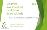 Dinâmica dos investimentos produtivos internacionais Aula 13_Firmas rivais, Estados Rivais profa. Maria Caramez Carlotto SCB 2° quadrimestre de 2015.