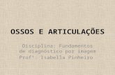 OSSOS E ARTICULAÇÕES Disciplina: Fundamentos de diagnóstico por imagem Profª: Isabella Pinheiro.